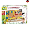 Produktbild: Lena 65828 Hammerspiel, Nagelspiel mit 64 bunten 8 Baustellen Teilen,