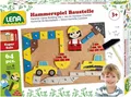 Produktbild: Lena 65828 Hammerspiel, Nagelspiel mit 64 bunten 8 Baustellen Teilen, Korkplatte