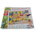 Produktbild: Lena 65828 Hammerspiel, Nagelspiel mit 64 bunten 8 Baustellen Teilen, Grundplatt