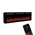 Produktbild: GLOW FIRE Elektrokamin Inside 127 mit realistischem 3D LED-Feuer - Wand-Elektrokamin mit Heizung und Kaminfeuer, App Steuerung, Knistereffekt & Timer, max. 1800 W, 127x35x12cm