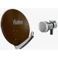 Produktbild: Fuba Sat Anlage 1 Teilnehmer | Satellitenschüssel Komplettset - DAA 650 B Sat-Schüssel 60x65cm Alu braun + Fuba DEK 117 Single LNB 1 Teilnehmer (DVB