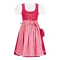 Produktbild: Nübler Dirndl Mädchen Dirndl im traditionellen Stil Kinder Trachten (Dirndl Set DIANA, 3-tlg., Dirndl Kleid mit Bluse und Schürze) Kinder Tracht im bayerischen Stil - Trachtenmode Kinder lila 98