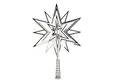 Produktbild: Riffelmacher 17859 - Baumspitze Stern aus Metall, 1 Stück, Größe 33 cm, glänzende Christbaumspitze in Silber, Dekoration, Christbaum, Heilig Abend, Weihnachten, Baumschmuck, Weihnachtsbaum