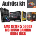 Produktbild: PC Bundle Aufrüstkit Gaming Set AMD Ryzen 5 5600XT + MSI Mainboard + 16GB DDR4