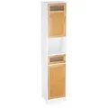 Produktbild: Relaxdays Badschrank hoch Weiß,Hellbraun