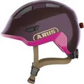 Produktbild: ABUS Kinderhelm Smiley 3.0 ACE LED - Fahrradhelm mit Licht - tiefe Passform & Platz für einen Zopf - für Mädchen und Jungs - Violett Glänzend, ... - Violett