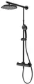 Produktbild: Schulte Duschsystem DuschMaster Rain D9640 rund Black Style Thermostatarmatur