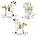 Produktbild: SIKORA BS150 Christbaumschmuck Weihnachtsbaum Figur Glas SCHAUKELPFERD 3er Set