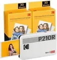 Produktbild: KODAK P210 Mini 2 Retro Fotodrucker, Bluetooth, 54x86mm, 4Pass, laminiert, 38 Blatt, kompatibel mit iOS & Android, Weiß