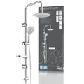 Produktbild: DUSCHTRAUM Überkopfbrause-Set, Chrom/Weiß