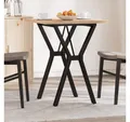 Produktbild: vidaXL Esstisch, Esstisch Y-Gestell 60x60x75,5cm Massivholz Kiefer und Gusseisen