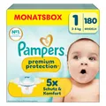 Produktbild: Pampers Premium Protection (Gr. 1, Halbmonatsbox, 180 Stk.) (8006540705513)