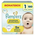 Produktbild: Pampers Premium Protection New Baby Gr.1 Newborn 2-5kg Monatsbox- 180 Stück