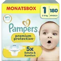 Produktbild: Pampers Premium Protection Windeln Gr. 1 New Born (2-5 kg) Monatsbox 180 Stück 8006540705513