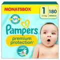 Produktbild: Pampers Premium Protection New Baby Gr.1 Newborn 2-5kg Windeln, 180 Stück, Monatsbox