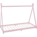 Produktbild: ML-Design Kinderbett Tipi 90x200 cm mit Lattenrost Rosa aus Massivholz