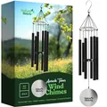 Produktbild: Nature's Melody Windspiel für den Außenbereich, mit 6 Röhren, mit Pentaton-Skala, 100% rostfreiem Aluminium, Pulver-Finish, S-Haken für Trauer, Gedenkgeschenk oder Zen-Garten 42