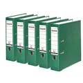 Produktbild: Original Falken 5er Pack PP-Color Kunststoff-Ordner. Made in Germany. 8 cm breit DIN A4 grün Vegan Ringordner Aktenordner Briefordner Büroordner Plastikordner Schlitzordner