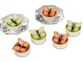 Produktbild: 6er Pack Teelichter Schmetterlinge orange grün Formano WA
