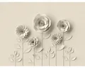Produktbild: Fototapete Vlies 38293-1 The Wall Papier Blumen 3D cremeweiß 7-tlg. 371 x 280 cm