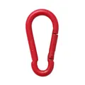 Produktbild: Edelstahl Karabinerhaken mit roter PE-Beschichtung 8x80mm