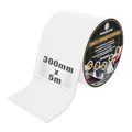 Produktbild: HSS Dach Reparaturband selbstklebend mit MicroSealant Klebstoff – für Dach & Abdichtungen – wasserdichtes Klebeband – Weiß – 300 mm x 5 m