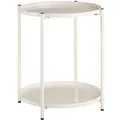 Produktbild: Beistelltisch Oxford 45,5x45,5x53cm Beistelltisch rund Tabletttisch creme B-Ware