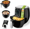 Produktbild: Liebfeld Heißluft Fritteuse XXL (5,3L) 1800W Airfryer Heißluft Friteuse Schwarz