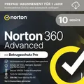 Produktbild: NORTON 360 ADVANCED / 10 Geräte / 1 Jahr / KEY (ESD)