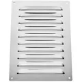Produktbild: SO-TECH® Lüftungsgitter Belüftungsgitter Edelstahl SS304 mit Insektenschutz (1 St), 165 x 230 mm gebürstet aufschraubbar silberfarben 16.5 cm x 23 cm