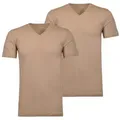 Produktbild: RAGMAN T-Shirt Bodyfit eng anliegend, hochwertige Qualität im 2er oder 4er SPARPACK beige XXXL (64/66)