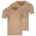 Produktbild: RAGMAN Unterhemd 2er Pack Basic (Spar-Set, 2-St) Unterhemd / Shirt Kurzarm - Baumwolle - Atmungsaktiv braun 3XL