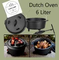 Produktbild: NEU 6L Dutch Ofen Gusseisen für Camping Zelten Angeln Fischen Outdoor Kochen