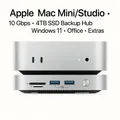 Produktbild: Apple Mac Mini M4 • 24GB RAM • 2TB 10Gbps Hub • Windows 11 • Office • Extras