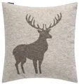 Produktbild: David Fussenegger Kissenhülle Silvretta 'Hirsch Struktur' 50/50 cm Braun 8264/65