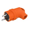 Produktbild: Schukostecker Schutzkontakt mit Griff 16A 230V Gummistecker Schuko orange Stecker