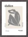 Produktbild: accent by nielsen Bilderrahmen, 60 x 80 cm, Holz, Schwarz, Posterrahmen zum Aufhängen im Hoch- & Querformat, Echtglas, Vintage