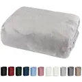 Produktbild: heimtexland Spannbettlaken Cashmere Touch Spannbetttuch Super Soft Bettlaken, Microfaser, Gummizug: rundum, kuschelig weich I Rundum-Gummizug I Matratzenhöhe bis 25 cm I grau|silberfarben 180 cm x 200 cm