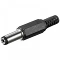 Produktbild: DC-Stecker / Hohlstecker 5,5x2,1mm mit Knickschutz - Lötmontage