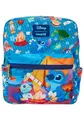 Produktbild: Loungefly Disney Stitch Camping Cuties AOP Nylon Mini Rucksack | Disney Zubehör, Blau, irisches Grün, Orange, Standard, Kompakt