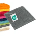 Produktbild: Badematte 45x45 cm Grau – Kleiner Badvorleger für GästeWC & Dusche – Weicher ...
