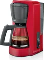 Produktbild: Bosch Filterkaffeemaschine TKA2M114 MyMoment | Glaskanne 1,25l | 10-15 Tassen | Tropfstopp | Warmhaltefunktion | rot