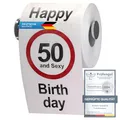 Produktbild: GOODS+GADGETS Lustiges Fun Klopapier zum 50. Geburtstag Toilettenpapier Geschenkartikel Geburtstags-Dekoration 50 und Sexy!