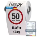 Produktbild: Lustiges Fun Klopapier zum 50. Geburtstag Toilettenpapier Geschenkartikel Geb...