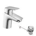 Produktbild: hansgrohe Logis Waschtischmischer, ComfortZone70, Metall Zugstangen