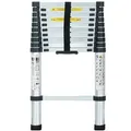 Produktbild: Eaxus Alu Teleskopleiter 3,2 m – ausziehbare Stehleiter, rutschfest, belastbar bis 150 kg, nach DIN EN131