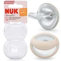 Produktbild: NUK MommyFeel Babyschnuller | 0−9 Monate | stillfreundliche Sauger | BPA-freies Silikon | Greige & Sandstone | 2 Stück
