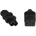 Produktbild: Netzadapter IEC C6 auf IEC C13, Mickey Mouse/Kleeblatt Stecker-Kaltgerätebuchse