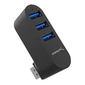 Produktbild: SABRENT Premium 3 Port Aluminium Mini USB 3.0 Hub [um 90 ° / 180 ° drehbar] (HB-R3MB)