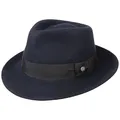 Produktbild: LIERYS City Filzhut Wollfilzhut Damen Herren Wasserabweisend Packable Bogarthut Fedora Sommer Winter blau L (58-59 cm)